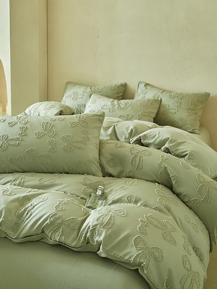 Bow Clip-Jacquard Bedding Set original reference image 7