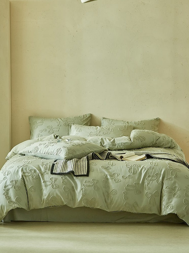 Bow Clip-Jacquard Bedding Set original reference image 8