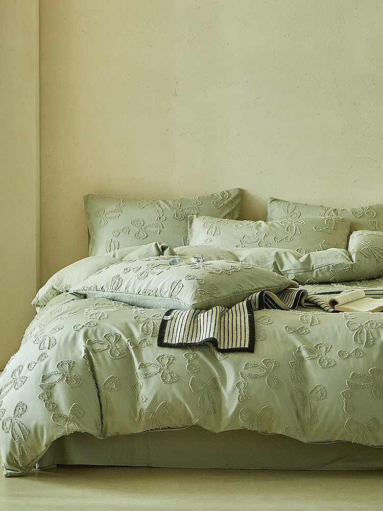 Bow Clip-Jacquard Bedding Set original reference image 9
