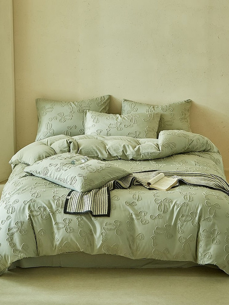 Bow Clip-Jacquard Bedding Set original reference image 10