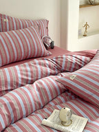 Button Stripe Bedding Set original reference image 3