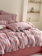 Button Stripe Bedding Set original reference image 4