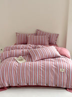 Button Stripe Bedding Set original reference image 6