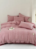 Button Stripe Bedding Set original reference image 12