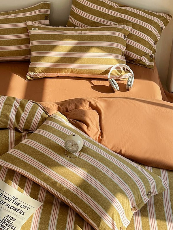 Button Stripe Bedding Set original reference image 16