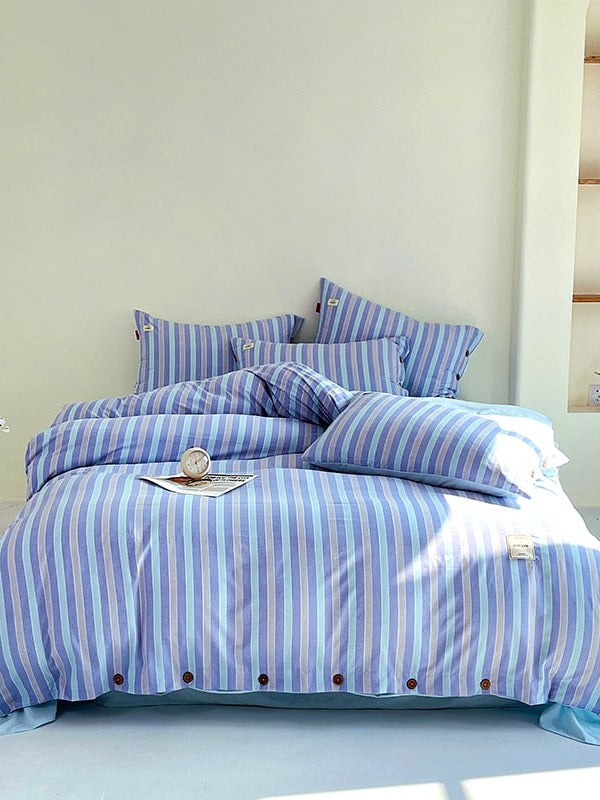 Button Stripe Bedding Set original reference image 24