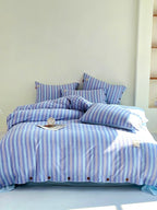 Button Stripe Bedding Set original reference image 24