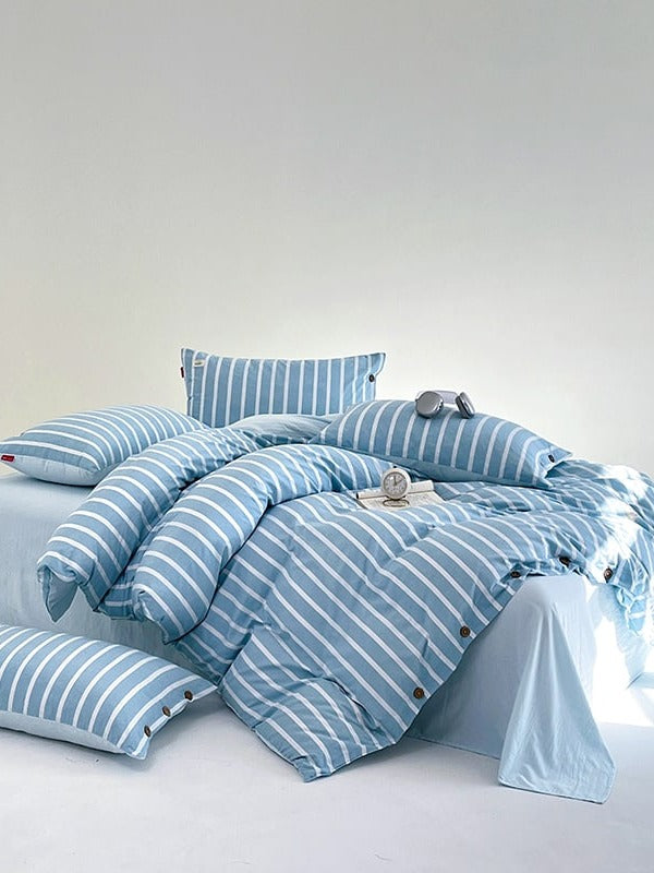 Button Stripe Bedding Set original reference image 25