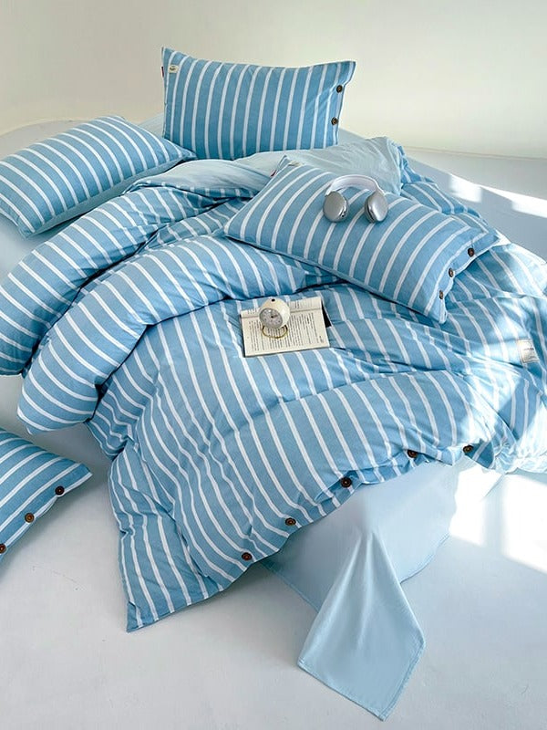 Button Stripe Bedding Set original reference image 27
