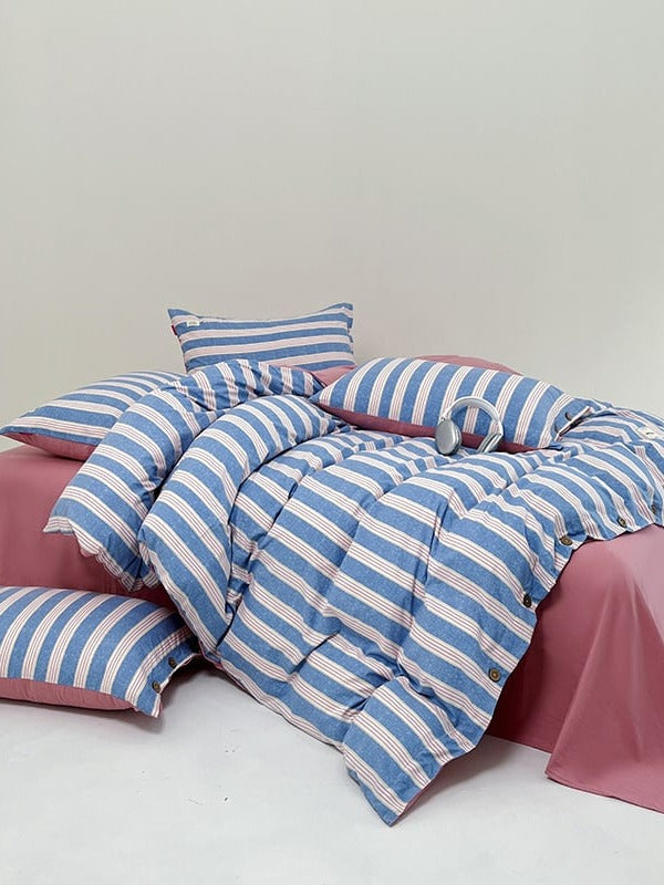 Button Stripe Bedding Set original reference image 31
