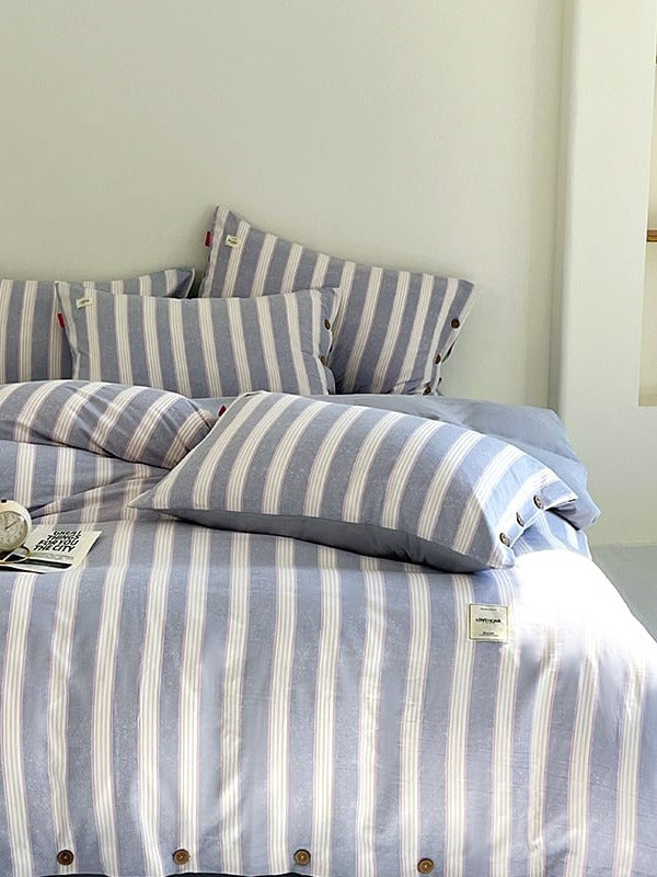 Button Stripe Bedding Set original reference image 38