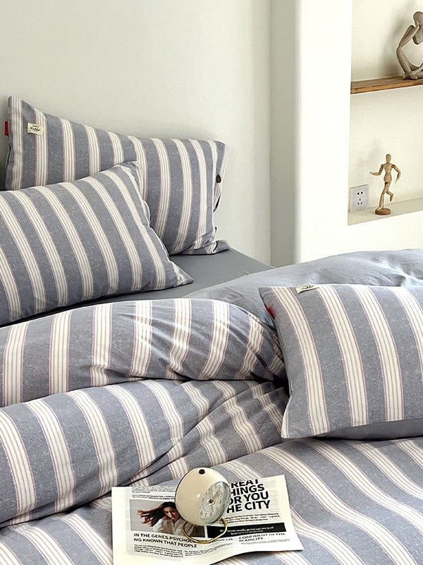 Button Stripe Bedding Set original reference image 39