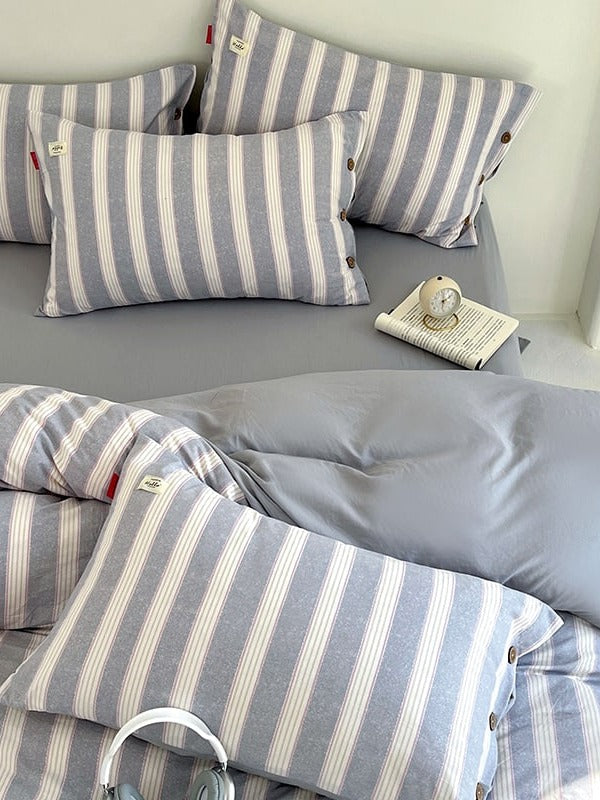 Button Stripe Bedding Set original reference image 40