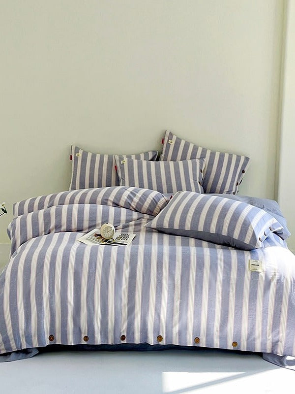 Button Stripe Bedding Set original reference image 42