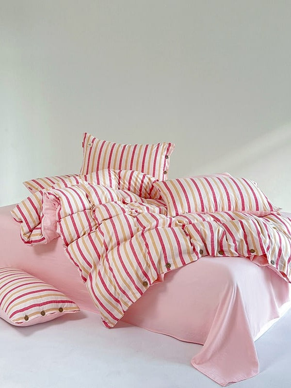 Button Stripe Bedding Set original reference image 43