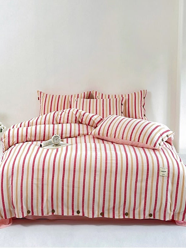 Button Stripe Bedding Set original reference image 48