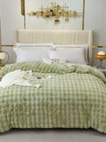Cloud Grid Faux-Fur Bedding Set original reference image 6