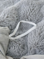 Cloud Grid Faux-Fur Bedding Set original reference image 11