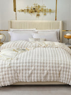 Cloud Grid Faux-Fur Bedding Set original reference image 24