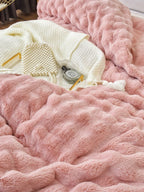 Cloud Grid Faux-Fur Bedding Set original reference image 29