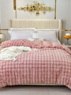 Cloud Grid Faux-Fur Bedding Set original reference image 30