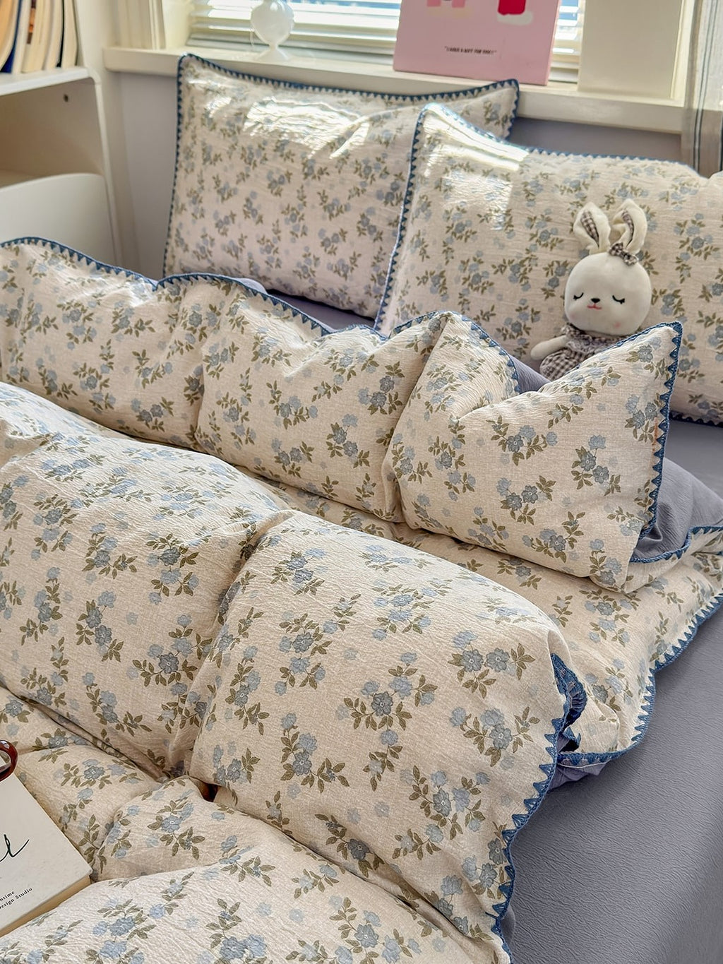 Cloud Puff Printed Duvet Cover Set original reference image 46