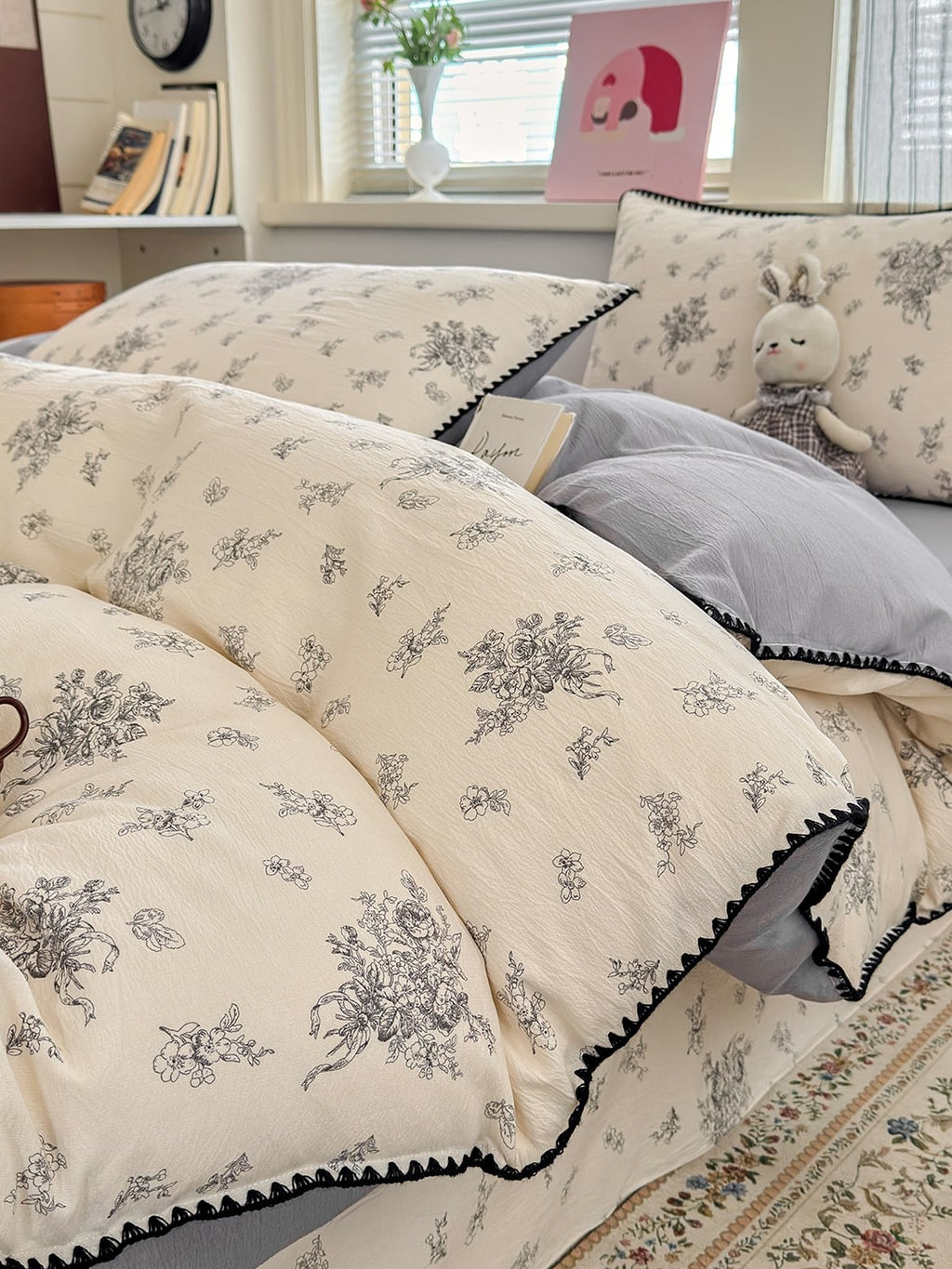 Cloud Puff Printed Duvet Cover Set original reference image 51