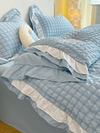 Contrast Flange Seersucker Bedding Set original reference image 5