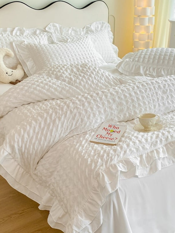 Contrast Flange Seersucker Bedding Set original reference image 7