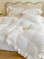Contrast Flange Seersucker Bedding Set original reference image 9
