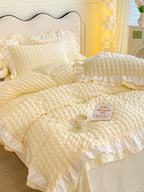 Contrast Flange Seersucker Bedding Set original reference image 13