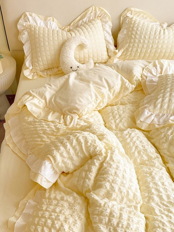 Contrast Flange Seersucker Bedding Set original reference image 15
