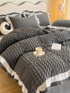 Contrast Flange Seersucker Bedding Set original reference image 19