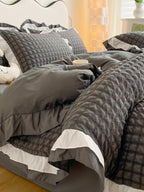 Contrast Flange Seersucker Bedding Set original reference image 20