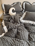 Contrast Flange Seersucker Bedding Set original reference image 23