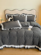 Contrast Flange Seersucker Bedding Set original reference image 24