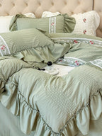 Cottage Lace Seersucker Bedding Set original reference image 3