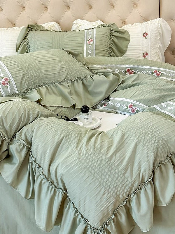 Cottage Lace Seersucker Bedding Set original reference image 3