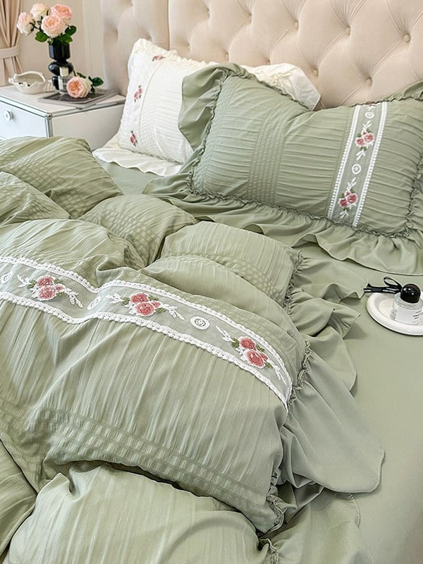 Cottage Lace Seersucker Bedding Set original reference image 5