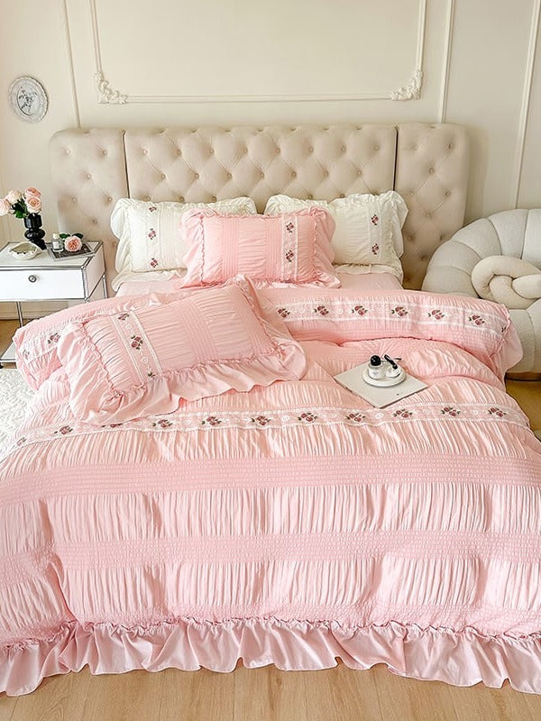 Cottage Lace Seersucker Bedding Set original reference image 8