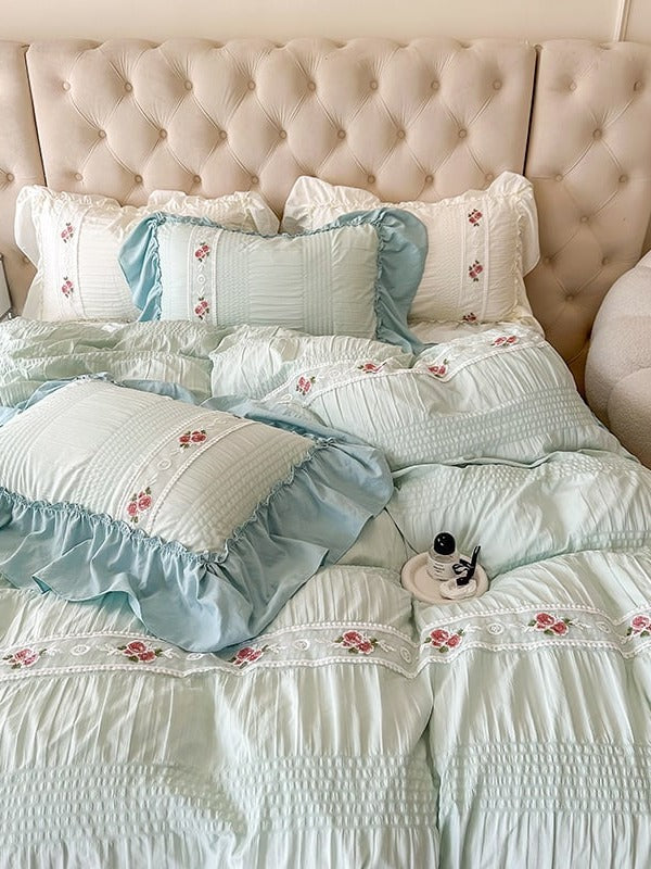 Cottage Lace Seersucker Bedding Set original reference image 13