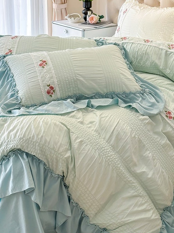 Cottage Lace Seersucker Bedding Set original reference image 18