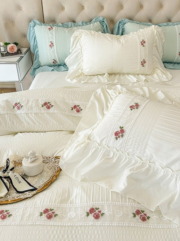 Cottage Lace Seersucker Bedding Set original reference image 22
