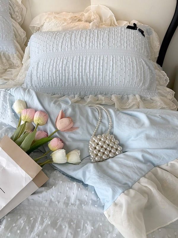 Dainty Bow Seersucker Bedding Set original reference image 1