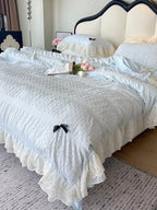 Dainty Bow Seersucker Bedding Set original reference image 2
