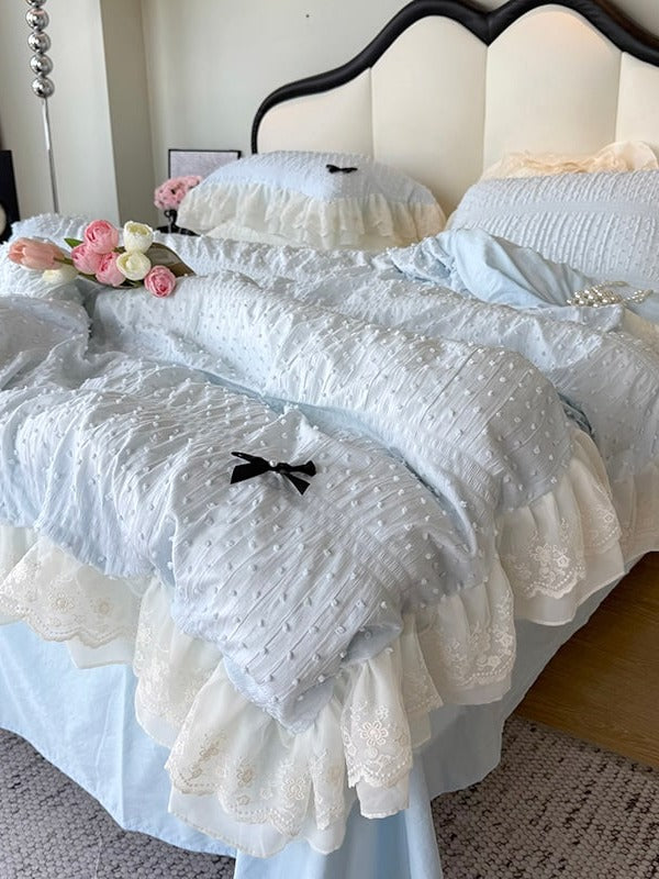 Dainty Bow Seersucker Bedding Set original reference image 5