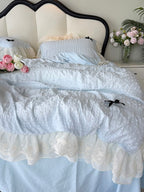 Dainty Bow Seersucker Bedding Set original reference image 6