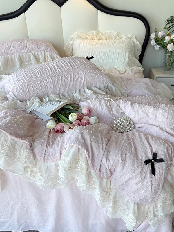 Dainty Bow Seersucker Bedding Set original reference image 17