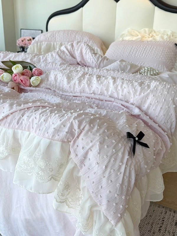 Dainty Bow Seersucker Bedding Set original reference image 23
