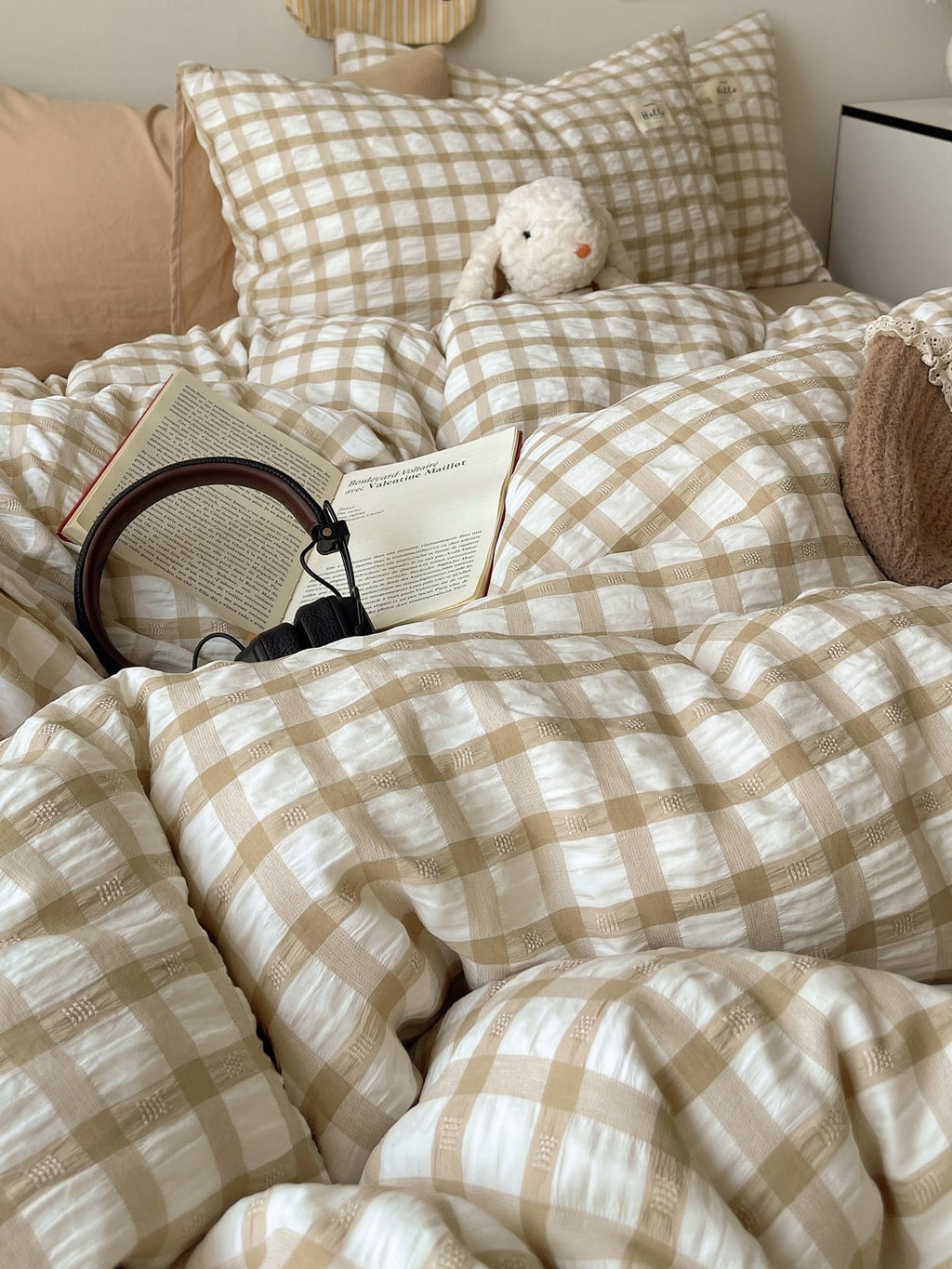 Everyday Plaid Seersucker Bedding Set original reference image 3